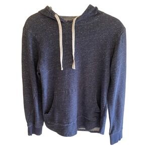 Seven Souls New York Blue Hooded Hand-Warming Pouch Pullover Sweatshirt Size‎ S